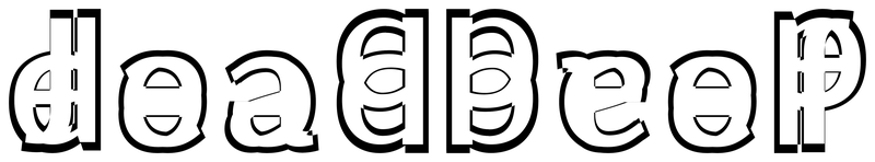Ambigram for deadbeef in Martelsans-bold